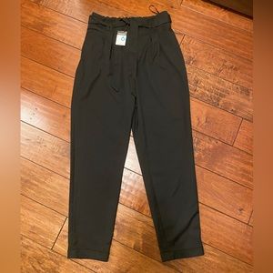 Pleated Paperbag Tie Waist Pant